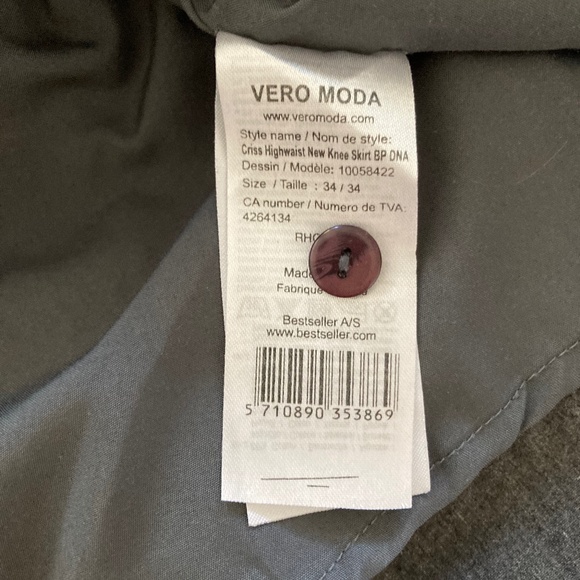 Grey, A-line midi skirt - Picture 6 of 6